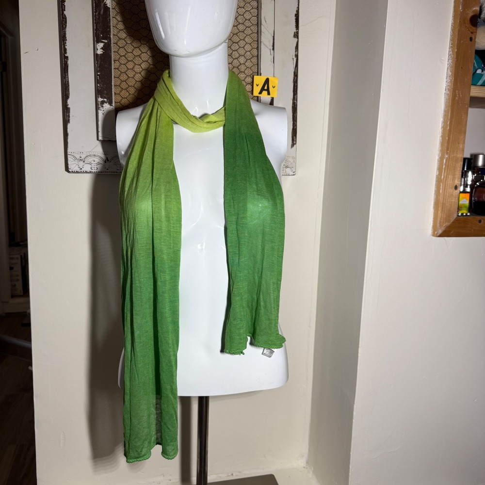 Y2K Lime Green Lightweight Scarf Wrap Shawl
